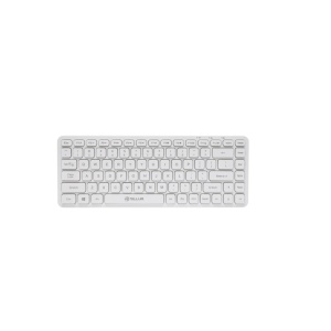Tastatura wireless Tellur mini, numar tasete 84, dinmensiune 430 x 123 x 15 mm, alb - Img 1