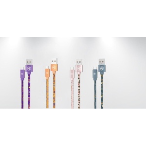 Tellur Graffiti USB to Type-C cable, 3A, 1m, purple - Img 2