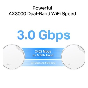 TP-Link AX3000 whole home mesh Wi-Fi 6 System, Deco X50-POE(3-pack); Dual- Band, Standarde Wireless: IEEE 802.11ax/ac/n/a 5 GHz, IEEE 802.11ax/n/b/g 2.4 GHz ,viteza wireless: 5 GHz: 2402 Mbps, 2.4 GHz: 574 Mbps, 2 x antene interne, 2×2 MU-MIMO, Mod - Img 4