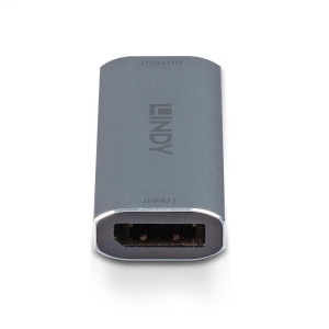 Adaptor Lindy DisplayPort 1.4 Repeater, latime de banda suportata 32.4 Gbps, rezolutie maxima 7680x4320@60Hz 4:4:4 8bit, material aluminiu, gri - Img 2