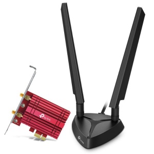 Adaptor wireless TP-Link, ARCHER TXE75E, AX5400, 2 x antene externe Dual-Band 5Ghz, 2.4 Ghz, PCI-E WI-FI 6E dimensiuni: 120.8 × 78.5 × 20.9 mm, Bluetooth 5.2.