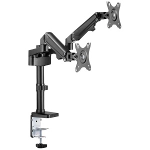 Brat de birou pentru monitor Neomounts, poate sustine 2 monitoare cu diagonala display 17-27", suporta pana la 14kg per monitor, full motion, +45°, -45° inclinatie, +90°, -90° swivel, +180°, -180° rotatie, VESA min 75x75, VESA max 100x100, reglabil pe - Img 6