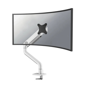 Brat monitor Neomounts DS70S-950WH1; pentru display-uri cu diagonale 17"-49", sistem de prindere VESA 75x75~100x100, greutate maxima suportata 18kg, full motion, tilt 90°, swivel 90°, rotate 180°, distanta fata de perete 119-656mm; gas spring; culoare