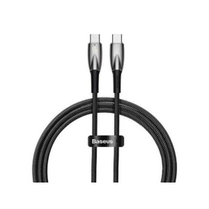 Cablu alimentare si date Baseus Glimmer, Fast Charging Data Cable pt.smartphone, USB Type-C la USB Type-C 100W, 1m, negru