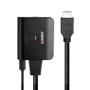 Cablu Lindy 2 porturi HDMI 4K60, latime de banda suportata 18Gbps, Chipset: GSV2006, lungime cablu 500 mm negru - Img 2