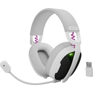 Casti Head-band Fury Fukiya F6, Wireless/Wired, Alb