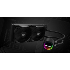 Cooler Procesor GENESIS HYDRIA 240 NEGRU, dimensiune radiator 276x120x27mm, 2 ventilatoare ARGB, Viteza ventilatoare: 500-1550 RPM, Airflow ventilatoare: 80 CFM, Suport AMD: AM4/AM5, suport INTEL: LGA 1151/1156/1150/1200/1700/1851