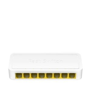 CUDY 8-Port 10/100 Mbps Desktop Switch, 8 10/100M RJ45 Ports, Loop Detection, Desktop Plastic Case, Power Saving, Plug & Play, Wall-Mount