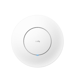 CUDY Access Point AX3000 Dual Band Ceiling Mount Wi-Fi 6, Chipset MT7981, standarde 802.11ax/ac/a/b/g/n, 2402Mbps la 5GHz + 574Mbps la 2.4GHz, 1x port 2.5G RJ45, MU-MIMO, suporta 12V DC sau 802.3at PoE sau PoE pasiv, antene interne, 12V DC adaptor