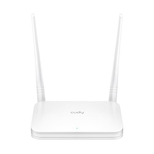CUDY N300 Wi-Fi Router, Chipset MediaTek, 802.11b/g/n,300Mbps at 2.4GHz, 4 × 10/100Mbps Ports, 2 × 5dBi fixed antennas, WiFi router/AP/ Repeater/WISP Mode, Guest network, WPS, DDNS, VPN Client, IPv6, Cudy APP