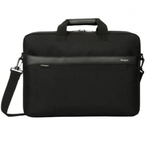 Geanta laptop slim Targus GeoLite, pentru laptopuri de 16" sau mai mici, dimensiuni: 40 x 4.5 x 28 cm, greutate 0.56 kg, gri