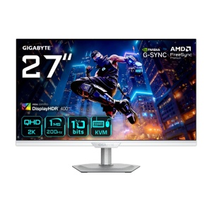 GIGABYTE M27Q2 QD ICE. Display diagonal: 68.6 cm (27"), Display resolution: 2560 x 1440 pixels, HD type: Quad HD, Display technology: LED, Response time: 1 ms, Native aspect ratio: 16:9, Viewing angle, horizontal: 178°, Viewing angle, vertical: 178°.