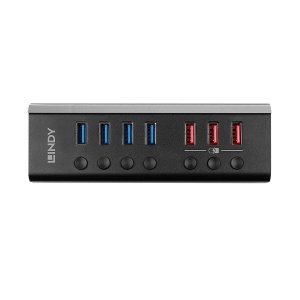 Hub Lindy 7x porturi USB 3.0,dintre care 3x porturi USB QuickCharge, - Img 3