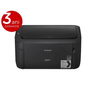 Imprimanta laser mono Canon LBP6030B, bundle, 2x CRG725 incluse inpachet, ( capacitate totala de printare tonere starter + 2x CRG725 3900pagini) dimensiune A4, viteza max 18ppm, rezolutie 600x600dpi, memorie32MB, alimentare hartie 150 coli, limbaj de