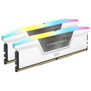 Memorie RAM Corsair Vengeance RGB White 32GB DDR5 5600MHz CL40 Kit of 2