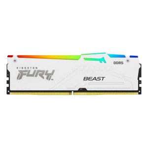 Memorie RAM Kingston DDR5 32GB 6000Mhz CL30 1.4V Fury Beast White RGB XMP