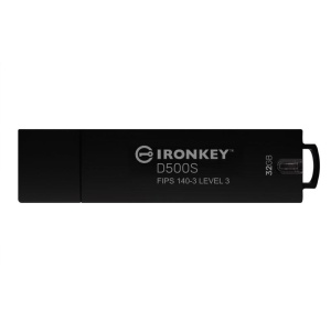 Memorie USB Kingston IronKey D500S 32GB, USB Type-A, Negru