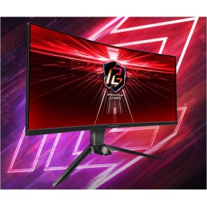 Monitor Gaming Asrock curbat PG34WQ15R2B, diagonala: 34", Aspect: 21:9, anti-glare, Rezolutie: 3440 x 1440, Refresh rate: 165Hz, Luminozitate: 550 cd/m2, Contrast: 3000:1, unghi vizualizare: 178°(H) / 178°(V), culori: 16.7M, Timp raspuns: 1ms, Flicker - Img 1