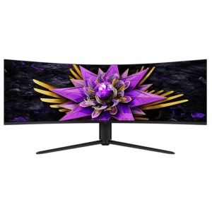 Monitor Gaming Curbat QD-mini LED TCL 57R94 57", Dual UHD (7680x2160), 120Hz, 1ms, AMD FreeSync™ Premium, NVIDIA G-Sync Compatible, R1000, Boxe 10W x2, USB Type-C 90W, Hub USB, 2x HDMI, DisplayPort, Pivot, VESA, alb