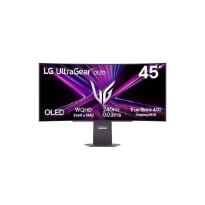 Monitor LG 44.5" 45GX900A-B.AEU, Curvature: 800R, Diagonal (inch): 44.5, Diagonal (cm): 113, Aspect ratio: 21:9, Panel: OLED, Resolution: 3440x1440, Refresh Rate: 240Hz, Response time GtG: 0.03ms, Brightness (max): 275 cd/m², Contrast (static) : 1.5M:1,