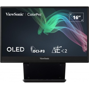Monitor ViewSonic 16" VP16-OLED, Diagonal (inch): 16, Diagonal (cm): 40.6, Aspect ratio: 16:9, Panel: OLED, Resolution: 1920x1080, Refresh Rate: 60Hz, Response time GtG: 1ms, Brightness (max): 400 cd/m², Contrast (static) : 100K:1, Contrast (dynamic):