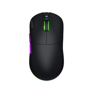 Mouse wireless Hator Quasar 3 ULTRA 8K, conectivitate 2.4GHz, bluetooth 5.4 si USB, polling rate pana la 8000Hz, senzor PixArt 3395, rezolutie maxima 30000 DPI, capacitate baterie 500 mAh, durata de viata baterie in modul wireless pana la 52 ore, timp