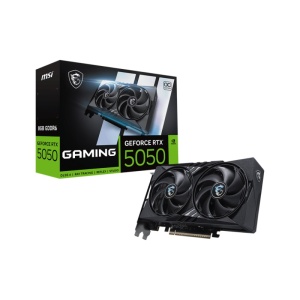 MSI GeForce RTX 5050 8G GAMING OC. Graphics processor family: NVIDIA, Graphics processor: GeForce RTX 5050. Discrete graphics card memory: 8 GB, Graphics card memory type: GDDR6, Memory bus: 128 bit. Maximum resolution: 7680 x 4320 pixels. DirectX