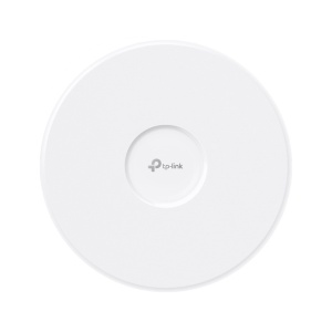 "Omada BE9300 Ceiling Mount Tri-Band Wi-Fi 7 Access Point PORT: 1×10G RJ45 Port SPEED:574Mbps at 2.4 GHz + 2880 Mbps at 5 GHz+ 5760 Mbps at 6 GHz FEATURE: 802.3bt POE++ and 12V DC (Power Adapter is not included), 4×Internal Antennas, MU-MIMO, 320MHz