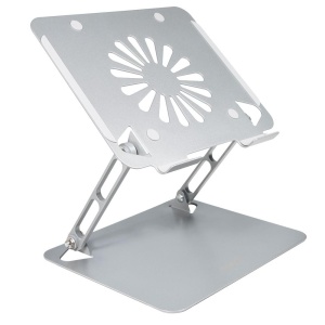 Stand Notebook Spacer 15.6″, pliabil si ajustabil,inalta laptop pana la 15cm, gri - Img 1