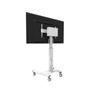 Stand podea mobil Neomounts 37"-75", VESA 100x100~600x400, 70kg, fix, inaltime reglabila, alb - Img 5