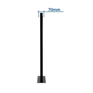 Suport podea double sided B-Tech compatibil cu seria OM55N-D Samsung (Signage Display), suporta pana la la 50kg, montare tip portret, desing subtire potrivit pentru instalarea in interior, cable management integrat, negru - Img 2