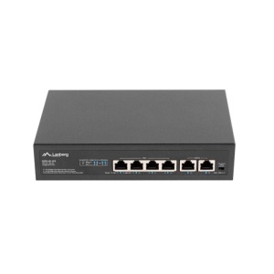 Switch 4x 100 Mb PoE+ / 2x 100 Mb, fara management, rack 10"/19", Fast Ethernet, 60W