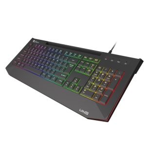 Tastatura gaming cu fir Genesis LITH 400, iluminare RGB, mecanism taste X-Scissors, numar taste 104, lungime cablu 1.8m, dimensiuni 465 x 25 x 195 mm, negru