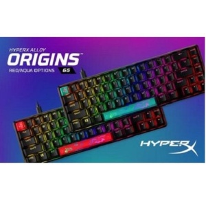 Tastatura HP HyperX Alloy 65 AUQ, Tastatura mecanica, Cablu USB Type-C detasabil, Iluminare RGB, Anti-Ghosting, HyperX RED, Neagra