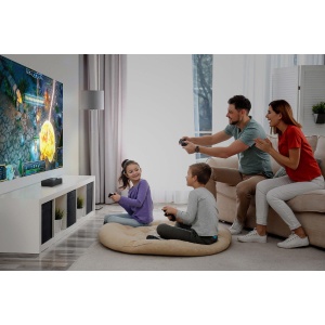 Videoproiector Optoma Photon Go, FHD 1920*1080, 650- 1200 lumeni, 800:1, 16:9/ 4:3, dimensiune maxima imagine 100'', laser 20.000 ore, distanta ultra scurta de proeictare, maxim 0.4m, HDMI, USB-C power, USB-A power 1A, 1 x S/PDIF, RJ45, WiFi 5GHz / - Img 3
