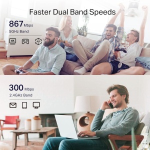 Wireless Range Extender AC1200 TP-Link, RE330,Standarde wireless: IEEE 802.11a/n/ac 5GHz, IEEE 802.11b/g/n 2.4GHz, viteza wireless: 300 Mbps în banda de 2.4 GHz, 867 Mbps în banda de 5 GHz, Moduri : Range Extender/Access Point. - Img 3