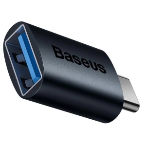 Adaptor Baseus Ingenuity Series Mini OTG, USB 3.1 (M) la USB Type-C (T), corp metalic, albastru