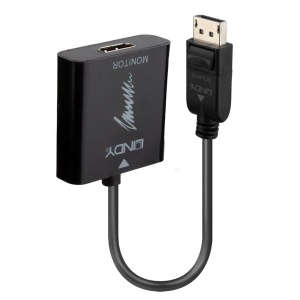 Adaptor Lindy LY-41068, DisplayPort 1.2 to HDMI 2.0 18G Active, negru - Img 3