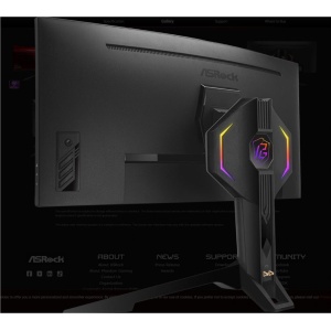Asrock 34" Curved Gaming Monitor, Rezolutie: WQHD 3440x1440, Refresh rate: 165Hz, Timp raspuns: 1ms (MPRT), unghi vizualizare: 178, Flicker free, Interfata: 2 x HDMI™ 2.0,1 x DisplayPort™ 1.4, antena WI-FI integrata, Anti-Glare, Luminozitate:550 cd/m², - Img 3