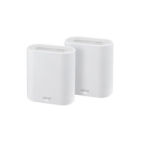 ASUS ExpertWiFi EBM68 (2PK) AX7800 Tri-Band WiFi 6 Mesh WiFi System, suitable for all businesses, supports up to 5 SSIDs, customized guest portal, 2.5 Gbps port, enterprise-grade network security and easy management ASUS ExpertWiFi app