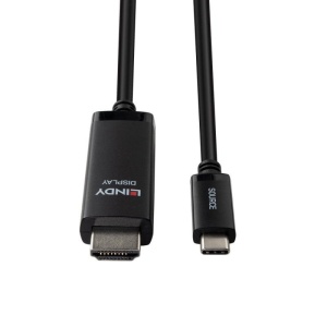 Cablu adaptor Lindy USB C to HDMI 8K60, lungime cablu 2m, Standard: HDMI® 2.1 with 48Gbps, Chipset: CS5565AN, Supported Bandwidth: 48Gbps Maximum Resolution: 7680x4320 60Hz, 3840x2160 144Hz