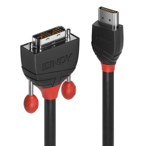 Cablu Lindy HDMI to DVI-D Cable, lungime 5m, rezolutie maxima 1920x1200@ 60Hz, latime de banda suportata 4.95 Gbps, negru - Img 2