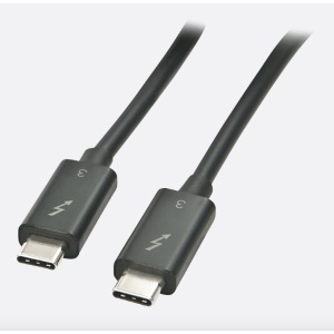 Cablu Lindy Thunderbolt 3, 2m, Passive, negru