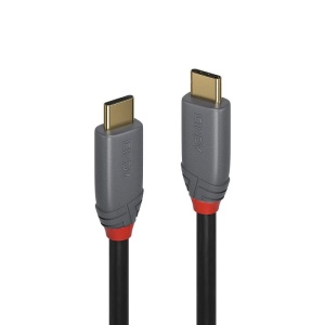 Cablu Lindy USB 3.2 Type-C to Type-C (tata - tata), lungime 3m, Supported Bandwidth: 10Gbps, 100W PD, Anthra Line
