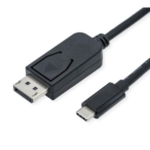 Cablu Roline Type C la DisplayPort 8K60Hz T-T 2m, Negru