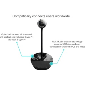 Camera videoconferinta Logitech BCC950, rezolutie Full HD 1080p - Img 4