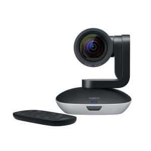 Camera web Logitech PTZ Pro 2, Full HD 1080p 30fps, raza de acțiune IR 8,5 m, câmp de vizualizare: diagonală: 90°, horizontală: 82,1° verticală: 52,2, negru
