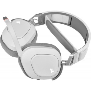 Casti cu microfon Corsair HS80 WIRELESS Surround 7.1, Multi-platform Gaming, 20Hz-40KHz, 32ohm, 116db, driver 50mm, autonomie baterie de pana la 20 de ore, alb - Img 3