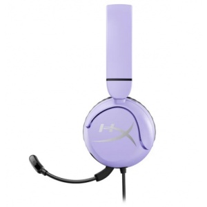 Casti gaming cu fir HyperX Cloud Mini, PC/Nintendo Switch/controllere PS/Xbox/tablete, volum limitat la 85dB, Bluetooth/Jack 3.5 mm, autonomie pana la 25 de ore, frecventa raspuns 20 Hz - 20 KHz, mov - Img 2