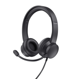 Casti Trust Ayda cu fir, interfata USB 3.0, frecventa de raspuns 20 Hz - 20.000 Hz, sensivitate 96 dB, negru - Img 3